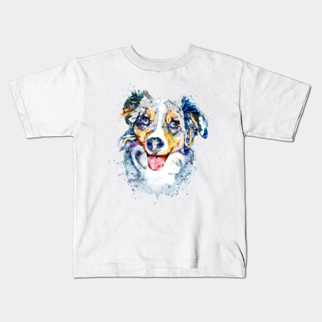 Border Collie Kids T-Shirt by Marian Voicu